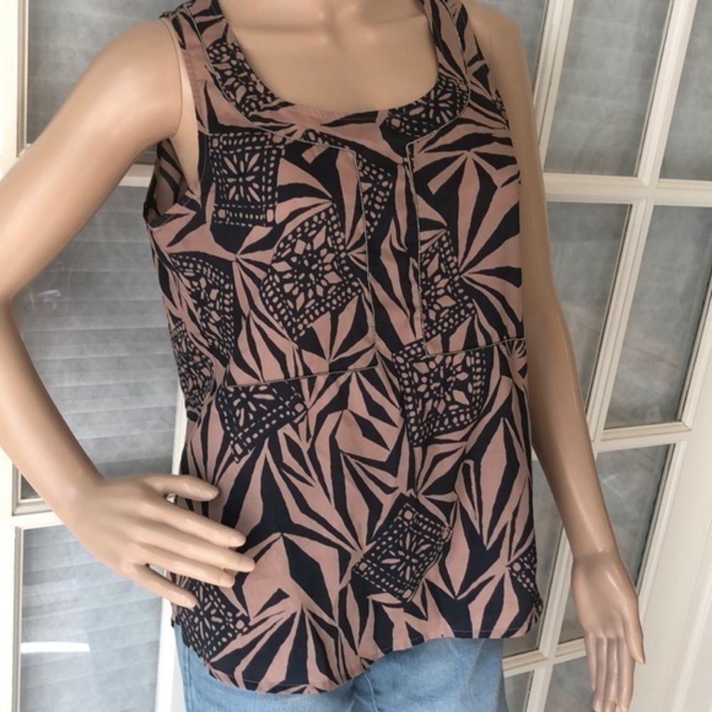 Collective concepts flowy sleeveless print top